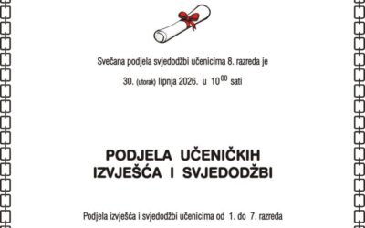 Podjela učeničkih svjedodžbi